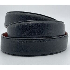 Coach Burnished Cowhide Belt Solid Brass Buckle Men's Size 38 Black Vintage